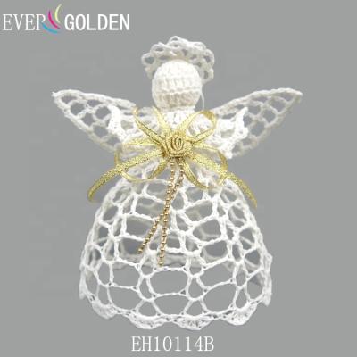 China Classic import products high demand factory price hand knitted pure 100% cotton Angel Christmas Tree Decoration /X-mas tree decoration for sale