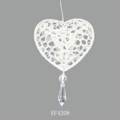 China Classic Elegant Heart Christmas Ornament Christmas Products Export Christmas Tree Decoration /X-mas Pendant Decoration for sale