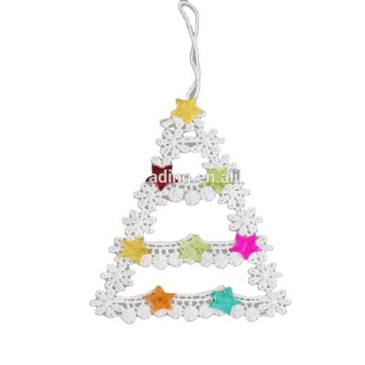 China New Product Launch 100% Polyester Christmas Indoor Lace Embroidery Christmas Ornament/Christmas Tree Pendant Hangers for sale