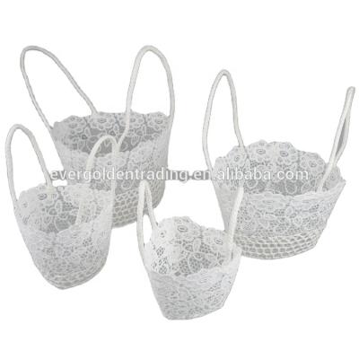 China Hot Selling Handmade Crochet Storage Basket Made In China Cosmetic Storage Basket for sale