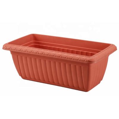 China CLASSIC 6l 10.5l 13.5l 16l Self Watering Garden Plant Pots Nursery Plastic Rectangular Tray Small Big Planters With Drip for sale