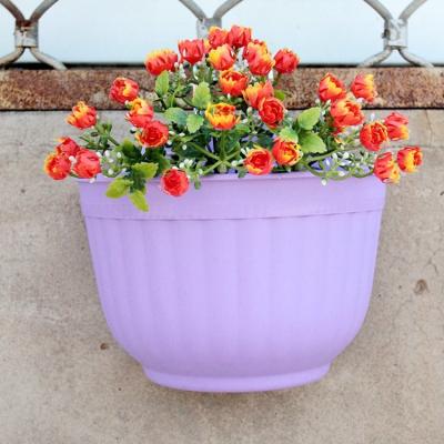 China CLASSIC thicken flower wall hanging flower pot environmental friendly indoor and outdoor plastic hanging pot for sale