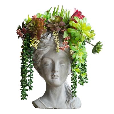 China Decoration CLASSIC Indoor Body Garden Human Portrait Form Angel Cement Plant Pot Planter for sale