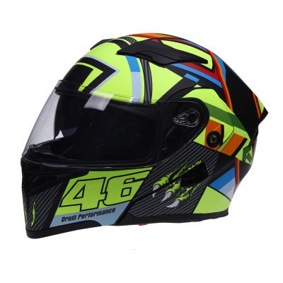 China Colorful Safe Structure ABS Flip Up Face Motorcycle Helmet Fast Street Racing Helmets MY-90 for sale