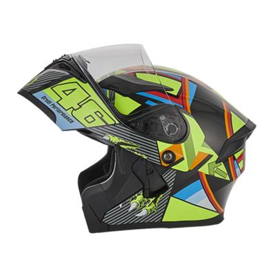 China Colorful ABS Safe Structure Motorcycle Helmets Flip Up Face Motorcycle Helmet ABS Fast Street Racing Helmets MY-90 for sale