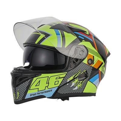 China High Quality ABS Colorful Flip Up Face Motorcycle Helmet ABS Safe Structure Fast Street Racing Helmets MY-90 for sale