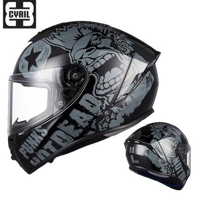 China Dual Full Face Visor Carbon Fiber Helmet Portable Motorcycle for sale