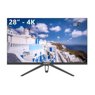 China Speaker Monitor PC High Definition 28 Inch 4k IPS Monitor UHD 60hz 75Hz Monitor With Display Port for sale