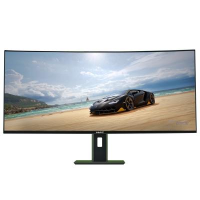 China 4K 144Hz 38 inch Curved Gaming Monitor Curved 60Hz 75Hz Monitor PC with Height Adjustable Stand for sale