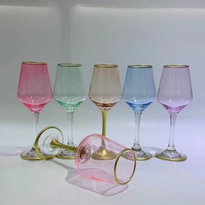 China Stocked stocked beer glass champagne glass brandy tumbler wine color glass new 2021 for sale