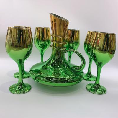 China Stocked Wholesale Customized Set Of Colorful Reusable Wine Water Ice Cream Glassware Wine Accessories for sale