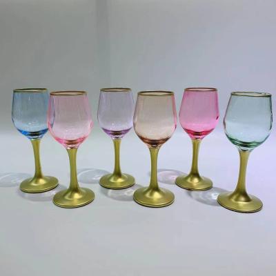 China Stocked 2021 New FAVOR Colorful Cute Cup Glass Wine Glasses for sale