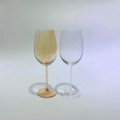 China Can Be FAVOR China Supplier Customized Modern Glass Wine Glass Goblets Vintage Colored Wine Goblet for sale