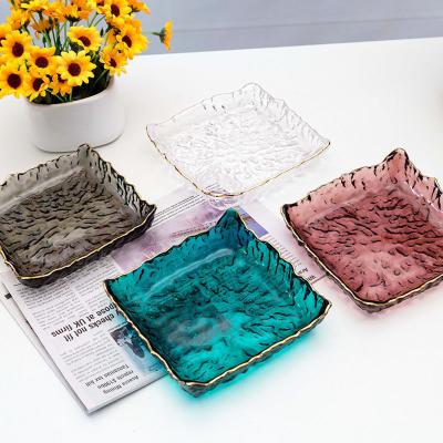 China Sustainable Creative Color Square Shape Household Fruit Dish Salad Bowl Ice for sale