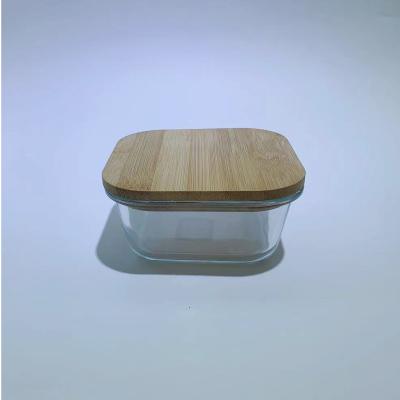 China FAVOR Sustainable Kitchen Food Glass Storage Containers Bamboo Lid for sale