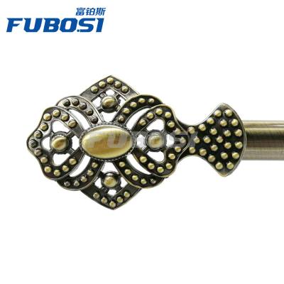 China Russian metal home decor 28mm curtain rod finial accessories for sale