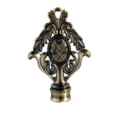 China Metal Home Decorative Wooden Double Curtain Rod Finials for sale