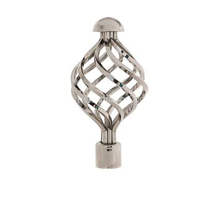 China Metal fashion popular curtain rods and twist finials for sale