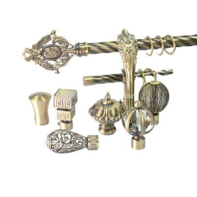 China Hanging metal curtain rod finials with rings for sale