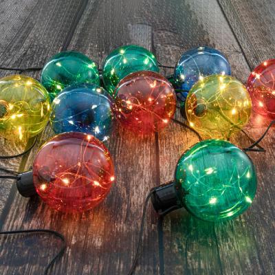 China Outdoor Party Decoration 10L 20L E27 8cm Waterproof PVC Cable Outdoor Connectable Light String for sale