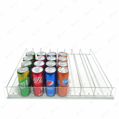 China Stainless Steel Mesh  Beverage Track Removable Fridge Plastic Auto Feed Gravity Roller Shelf 0086RS-005 for sale