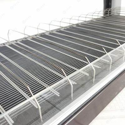 China Maintain a good-looking shelf with less need for maintenance Flexible Drink Canned Beverage Store Shelf Roller Pusher Gravity System for Supermarket for sale