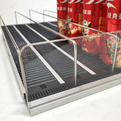 China HIPS/ABS Beverage Supermarket Shelf Gravity Feed Roller Shelf Display Drink Shelf Fridge for sale