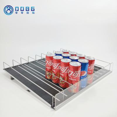 China HIPS/ABS Gravity Feed Roller Shelf Beverage Rack Auto-front Freezer Display Shelf Equipment for sale