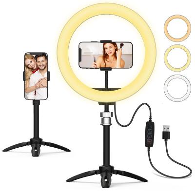 China Live Ring Light Led With Tripod Stand 6 8 10 12 14 Double 18 Inch Mirror Circle Table For Phone Mini Professional Lighting Beauty Ring Light for sale