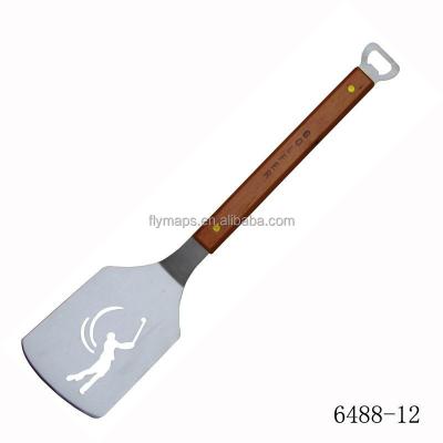 China Easily Cleaned Stainless Steel BBQ Spatula With Bottle Opener for sale