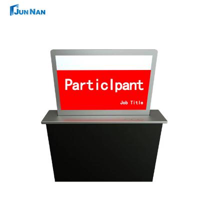 China Digitaal signage Ultra Wide Electronic Table Nameplate Dubbelzijdig Conferentietafel Voor vergaderruimte Naamlabel Te koop