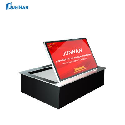 Chine Écran de bureau Flip Display Flip Flop Ordinateur de 15,6 pouces Système de conférence d'écran défilement vers le haut à vendre