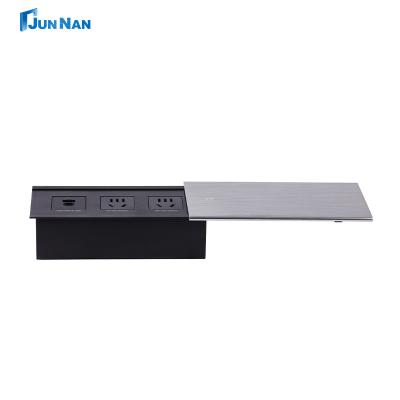 China Embedded Table Mounted Sockets Pop Up Power Outlet Conference Table Electrical Sockets Customized for sale