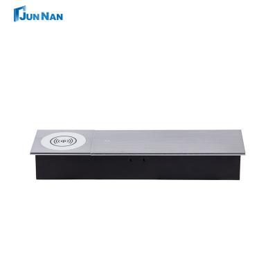 China Aluminium Table Socket with Integrated Wireless Charging and Network Interface for sale