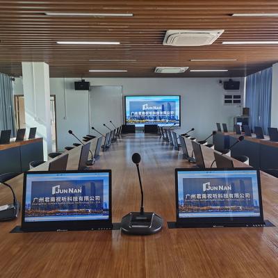 China Custom Desk Microphone Hidden Lcd Lift Paperless Conference System For Large Conference Meeting Room for sale