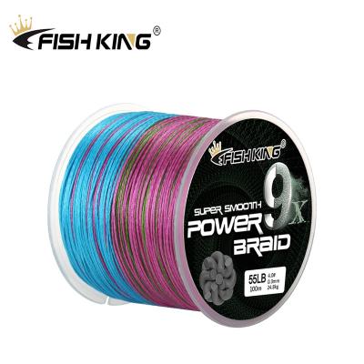 China FISH KING PE Fishing Line 9 Strand Reverse 0.12mm-0.40mm Strong Technology 20-100LB Multifilament Carp Fishing Line Float Locator for sale