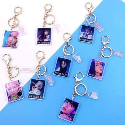 China Europe Kpop Blackpink How You Like This Cute Plastic Acrylic Key Chain for sale