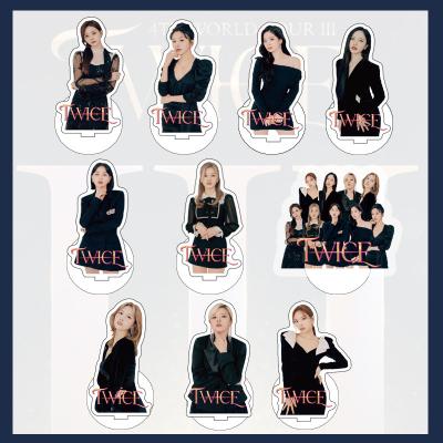 China From Europe Wholesale Kpop 4th World Tour Twice Acrylic Plastic Standee for sale