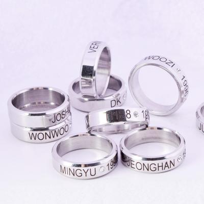 China Seventeen Europe Kpop Group Member Name Metal Rings for sale