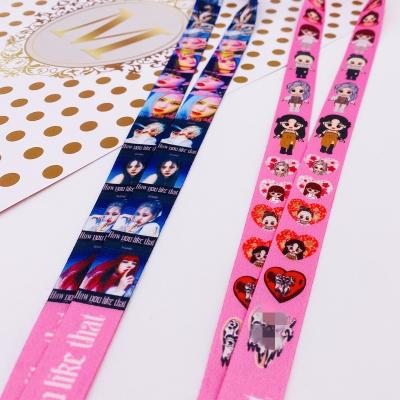 China Europe Kpop Blackpink How You Like This Key Chain Nylon Nonwoven Lanyard for sale