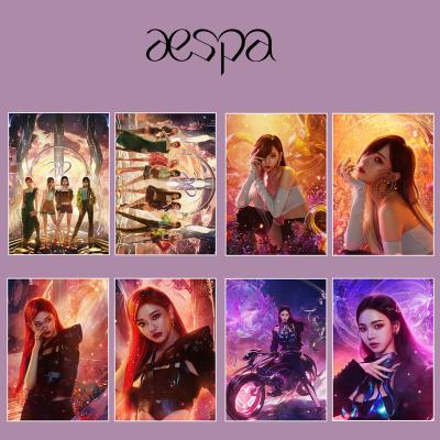 China 2pcs/set Wholesale Other Next Level Wallpaper Kpop Aespa Adhesive Sticker Poster for sale