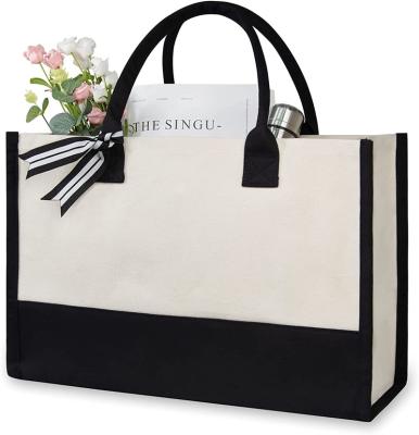 China Water Proof Jute/Canvas Initials Tote Bag Personalized Present Bag Suitable To Wedding Anniversary Beach Gift For Women for sale