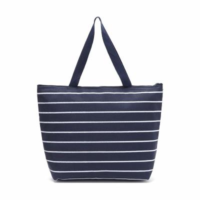 China Other Factory Direct Sales Striped Large Pocket Oxford Cloth Insulation Foil Insulated Picnic Bag for sale