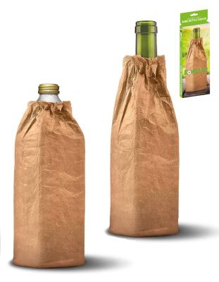 China Washable Paper Tyvek Paper Wine Bag Waterproof Insulated Portable Wine Cooler Bag for sale