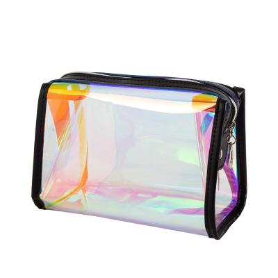 China Other Wholesale Fashion Holographic Cosmetic Bag Clear Garment Bags Fashion Colorful Personality for sale