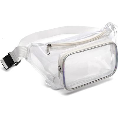 China Cheap Anti-theft Waist Bags Transparent PVC Belt Running Waist Bag Transparent Gift Bag for sale