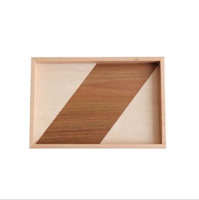 China Cheap Wholesale Tray Natural Wood Kitchen Serving Trays Food Tray For Bar Customized SSK0451 for sale