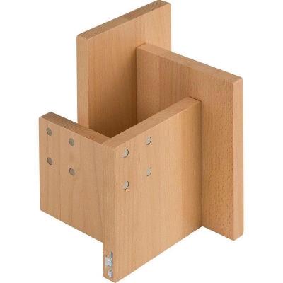 China Large Capacity Viable Can Hold 10 Knife Universal Wooden Bamboo Magnetic Beech Knife Holder for sale