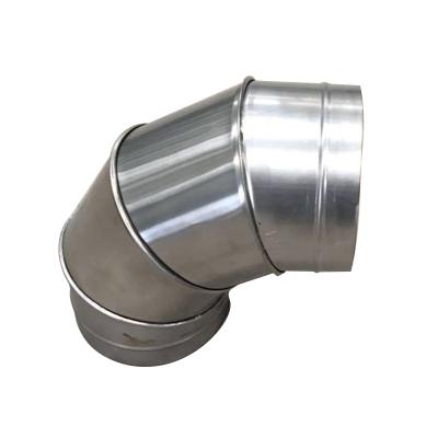 China Stainless / Galvanized Bending Segment Ventilation Stack Stainless Steel Chimney Stove Pipe 24 Inches for sale