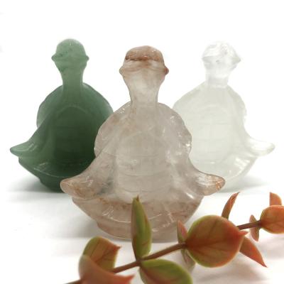 China Europe Yoga Natural Wholesale Spiritual Crystal Turtle Carving For Home Crystal Therapy for sale